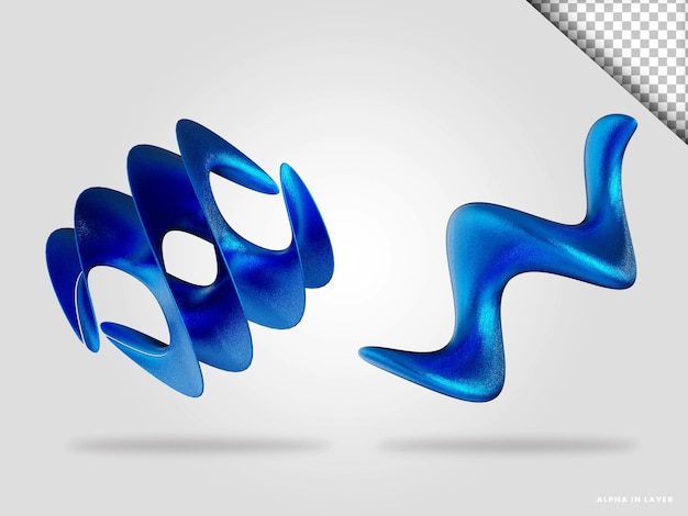 3d render glitter geometrische vormen objecten geïsoleerd
