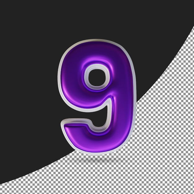 3d render of glossy text effect number 9