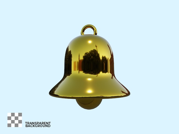 3D Render Gold Bell