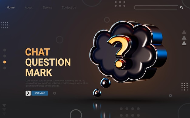3d render gold metallic question mark badge icon on dark background concept for asking confusion