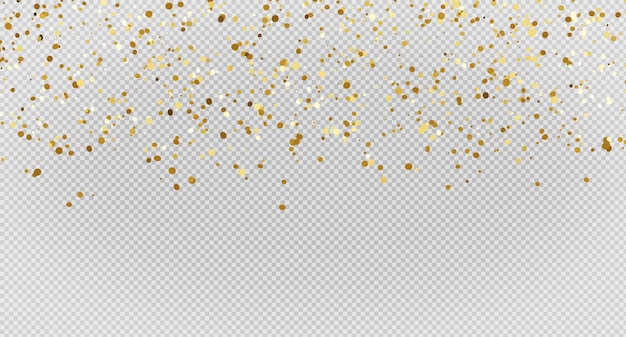 PSD 3d render of golden confetti with flying