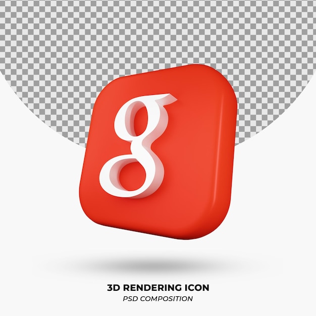 PSD oggetto icona google rendering 3d