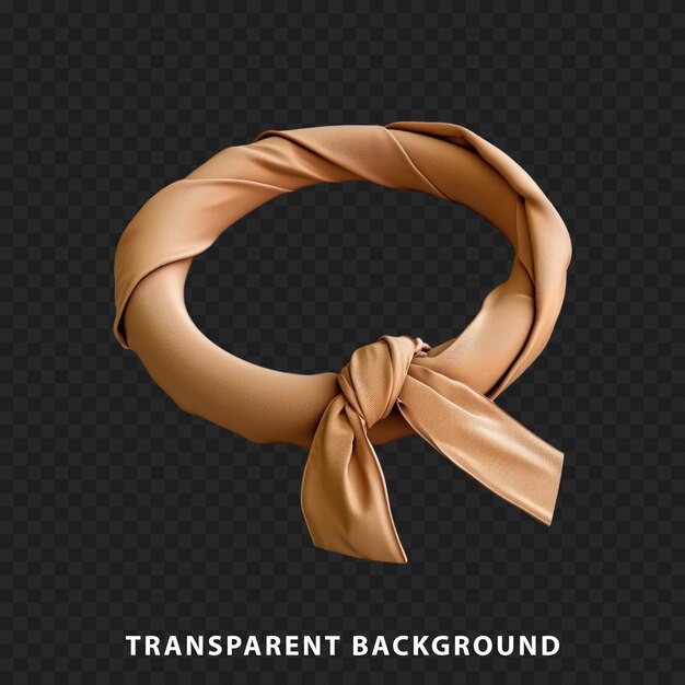 3d render hair tie isolated on transparent background