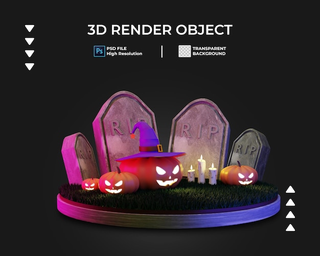 3d render of halloween icon isolated