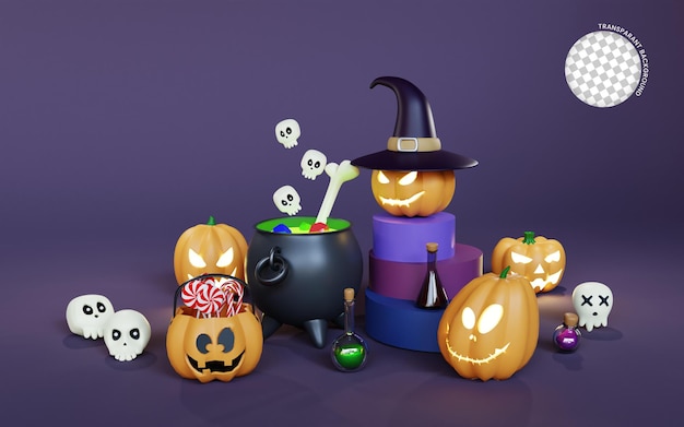 3d render halloween illustratie