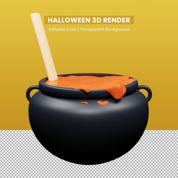 PSD rendering 3d di cose di halloween