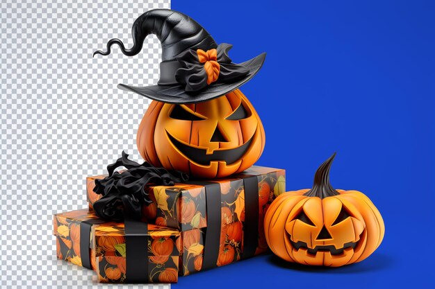 3D render halloween transparent