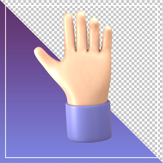 3d render hand hallo doen