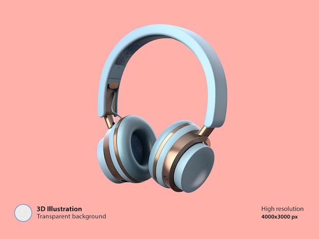 3d_render_headphones_hyper_realistic синий мятный