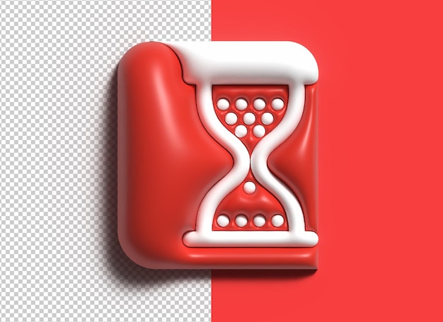 3D Render Hourglass Mouse Web logo Icon PNG
