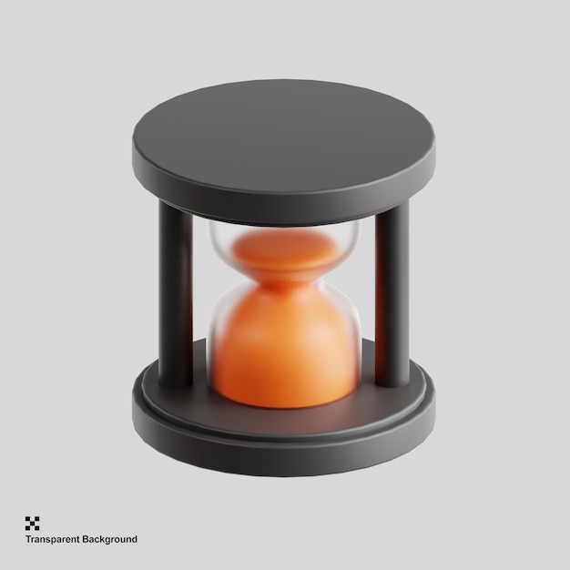 3d render hourglass sand clock