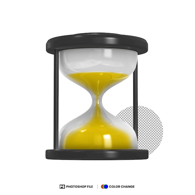 PSD 3d render hourglass