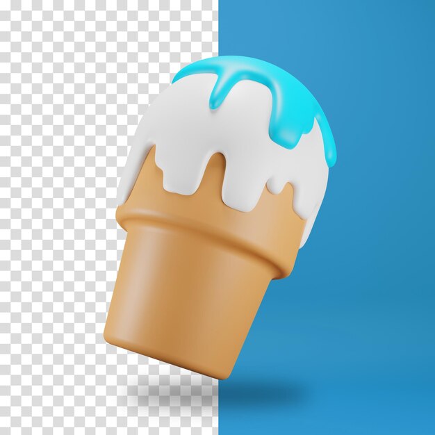 3d render ice cream cone