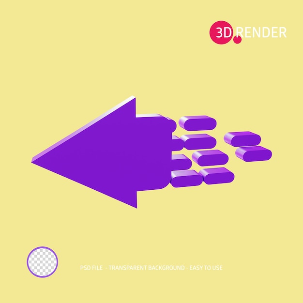 PSD 3d render icon arrow 19