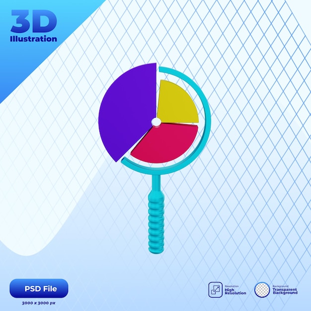 PSD 3d render icon basic newsletter