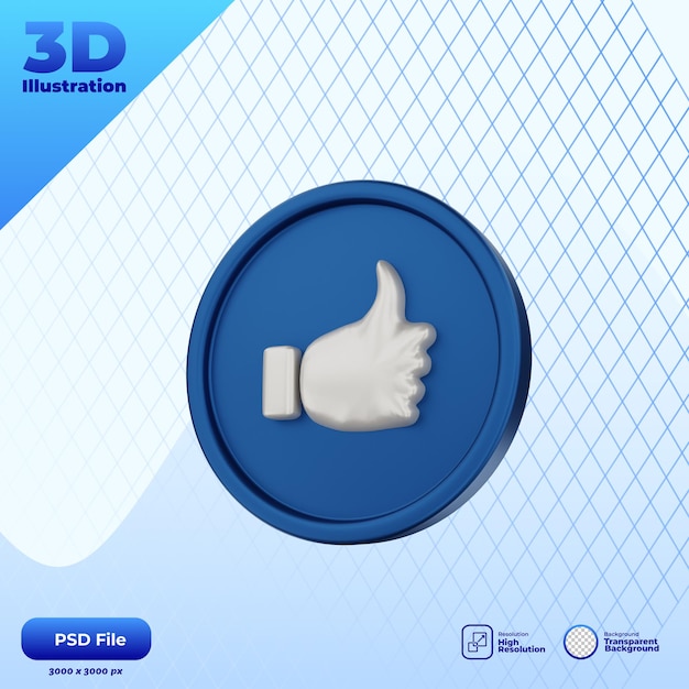 PSD 3d render icon basic success