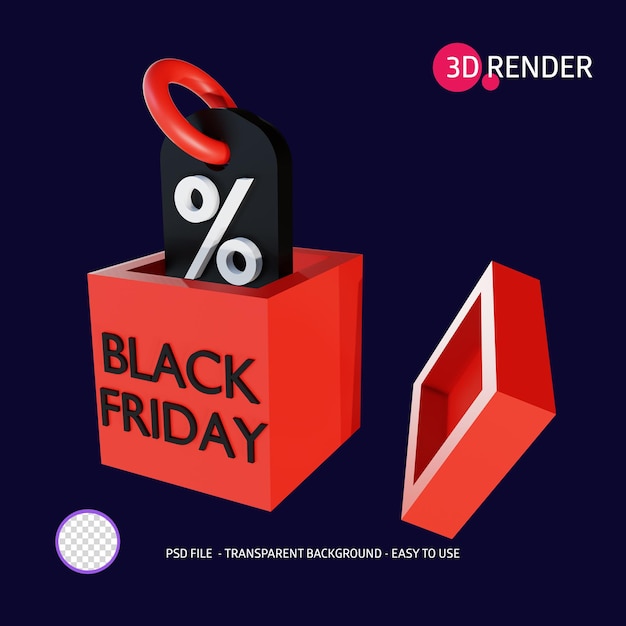 3d render icon black friday 5