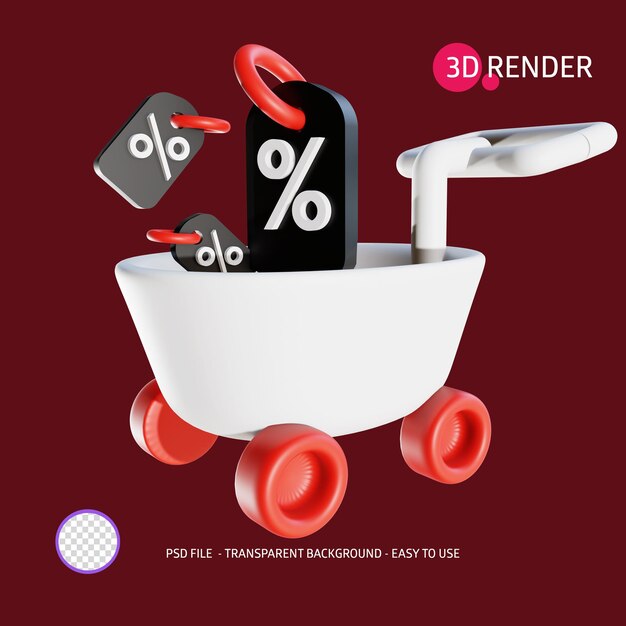 3d render icon black friday 8