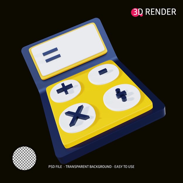 PSD 3d render icon calculator 7