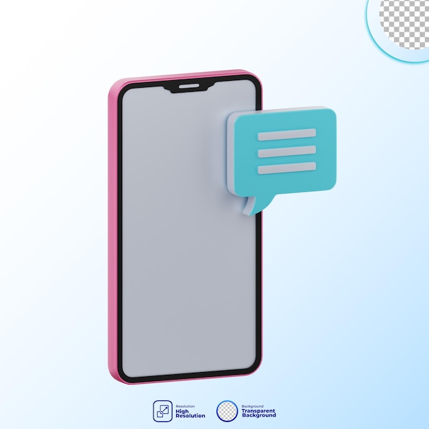 3d render icon Communication illustration