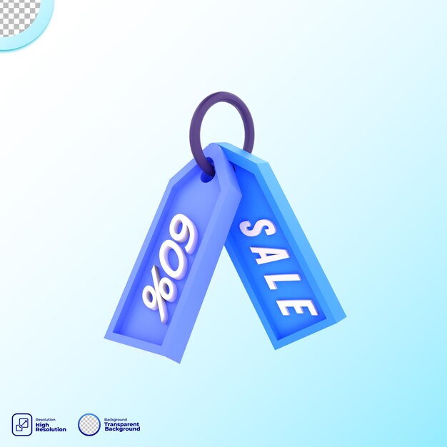 PSD 3d render icon ecommerce illustration