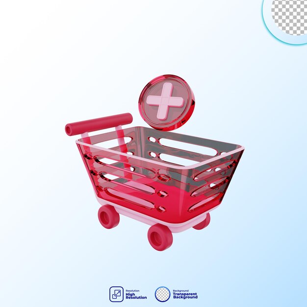 3D render icon Ecommerce Illustration