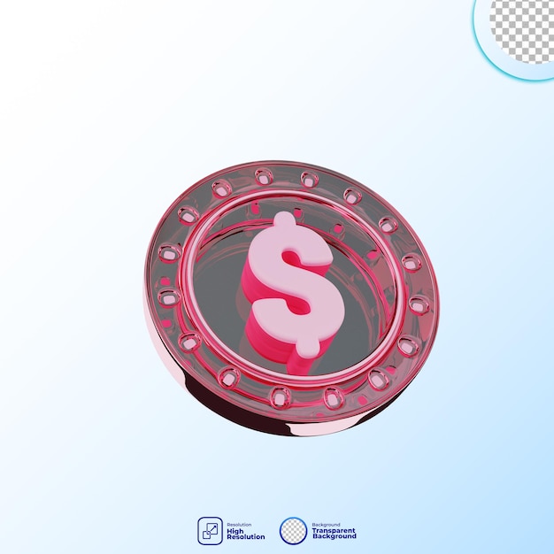 PSD 3d render icon ecommerce illustration