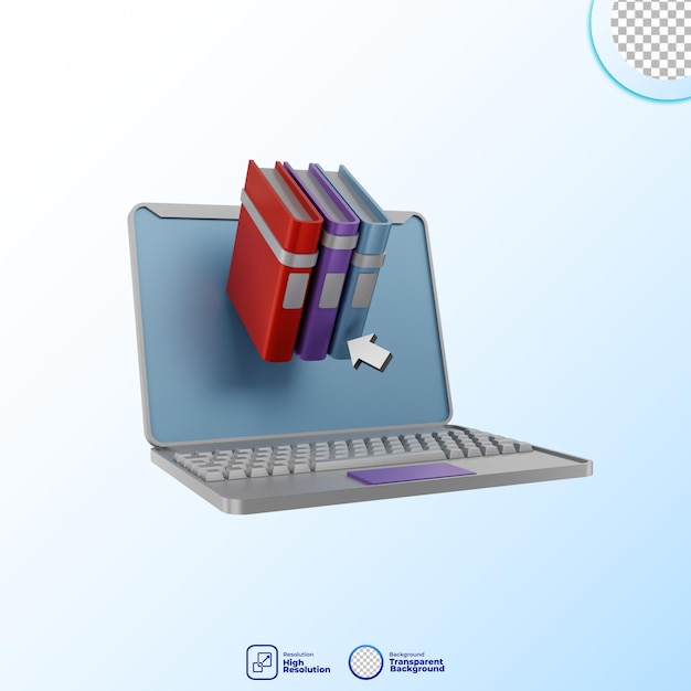 3D 렌더링 아이콘: Elearning 일러스트레이션