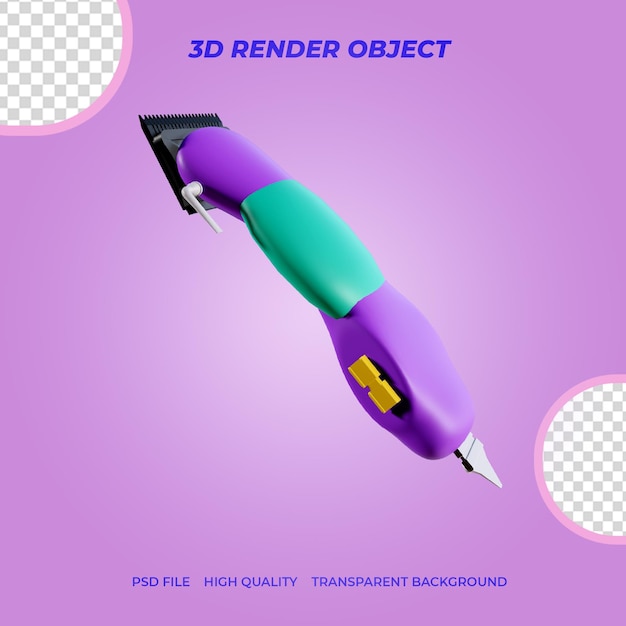 3d render icon electric shaver