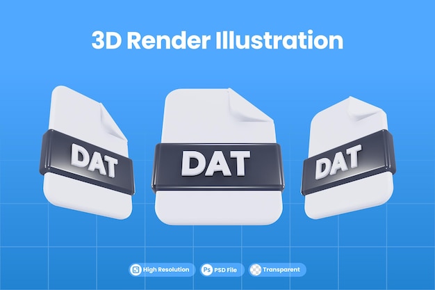 PSD 3d 렌더링 아이콘 파일 형식 데이터