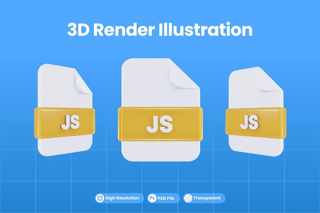 3d render icon file format js