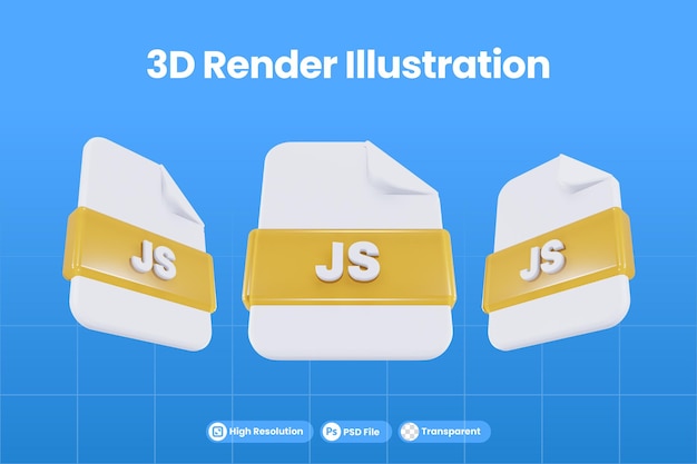 3d render icon file format js