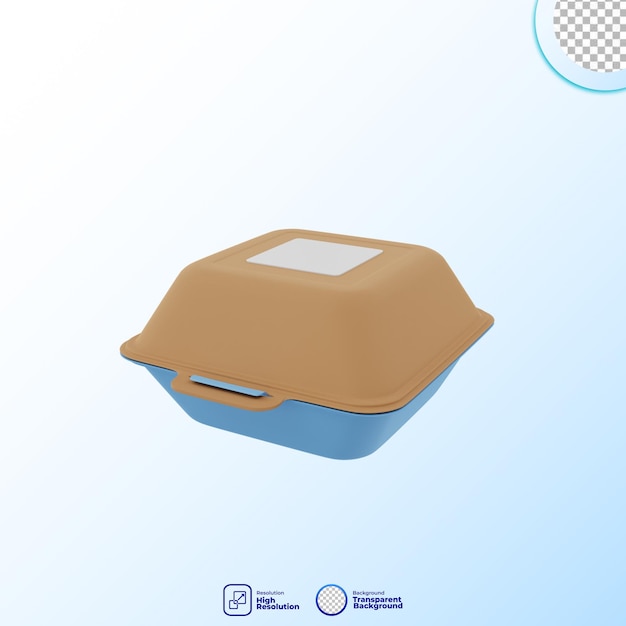 3d render icon food delivery