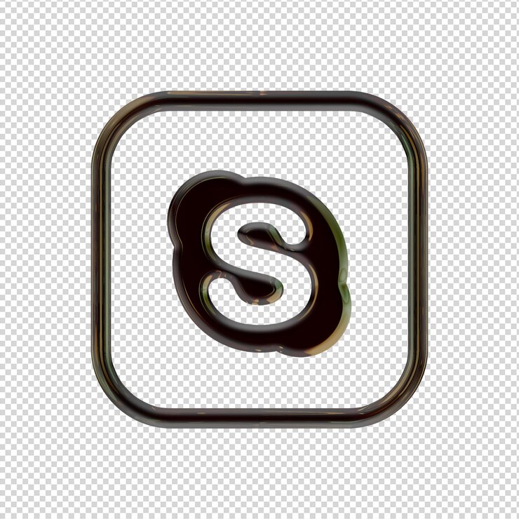 PSD 3d render icon glossy black
