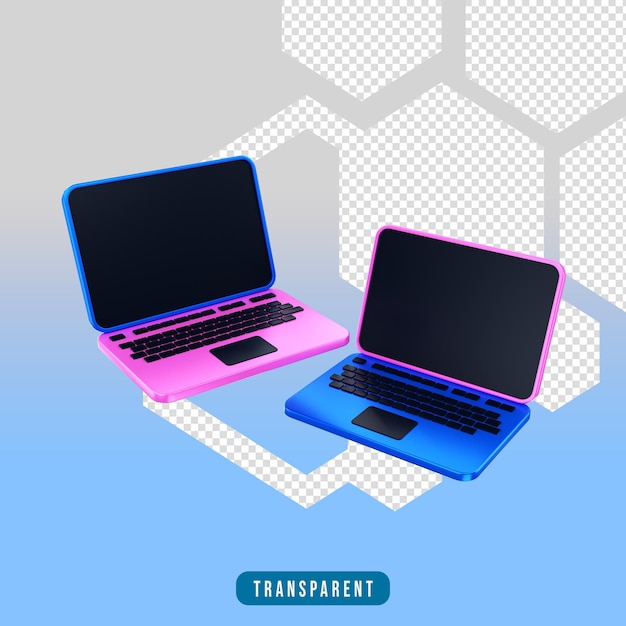 3d render icon laptop