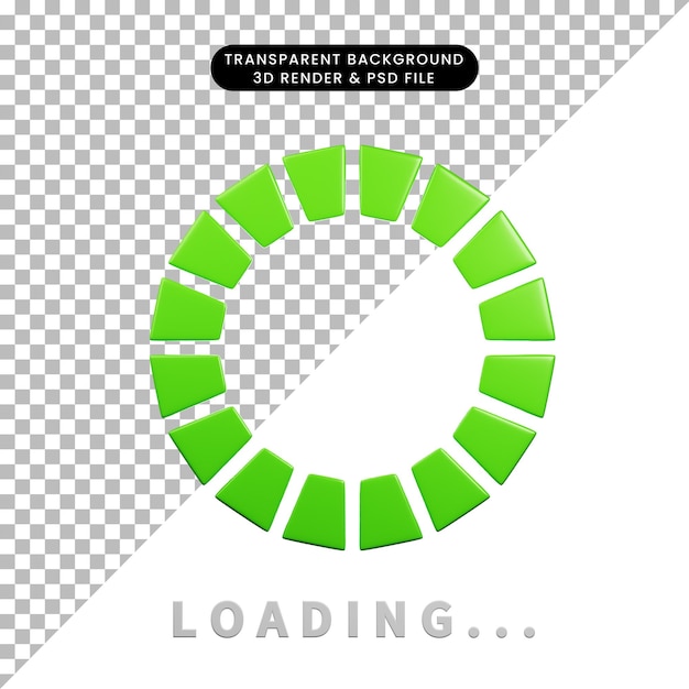 3d render icon loading icon with 3d render style