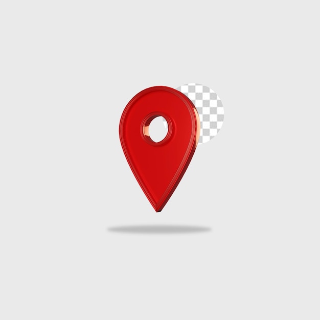 3d render icon location design