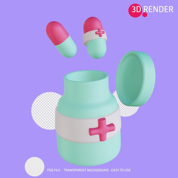 Icona di rendering 3d medica