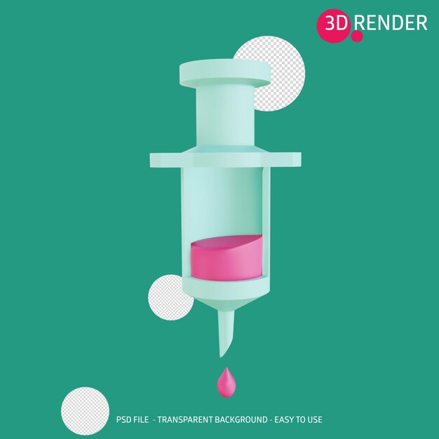 3D render icon medical