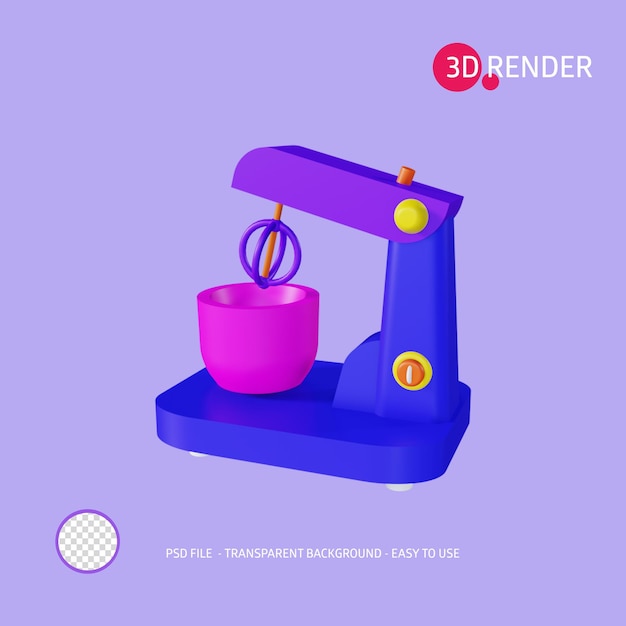 3d render icon mixer