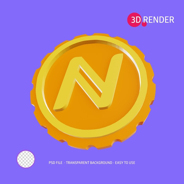 PSD 3d render icon namecoin