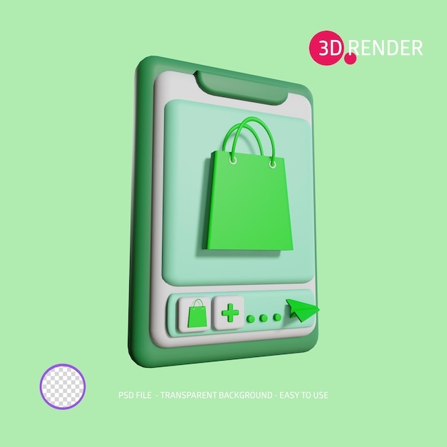 3D Render icon order