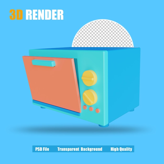 Печь 3d render icon