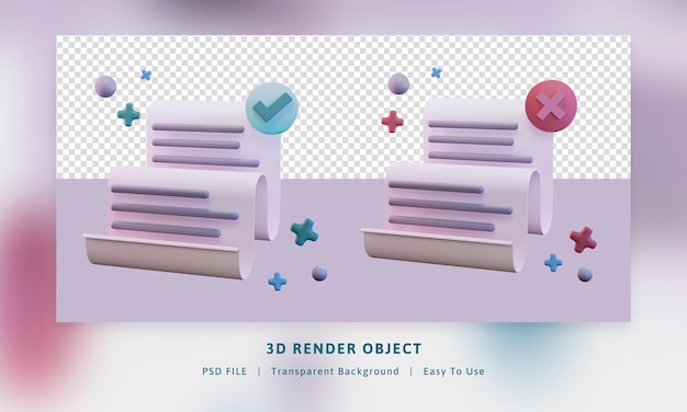 PSD 3d 렌더링 아이콘 팩은 종이의 데이터 시트를 보내지 못하고 풀 컬러를 보내는 데 성공했습니다.