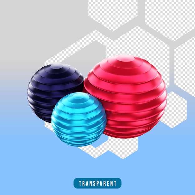 3d render icon pilates ball gym equipment