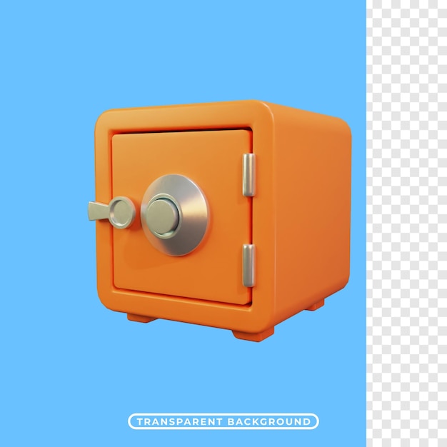 3d render icon Safe box