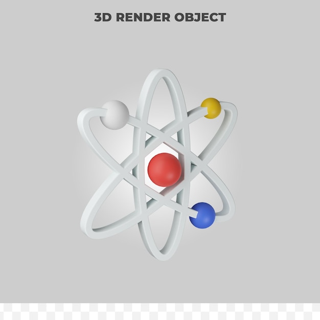 PSD 3d render icon of science