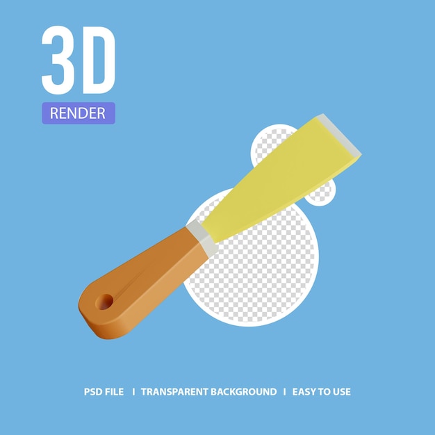 3d render icon scraper