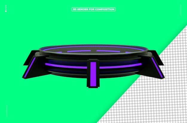 3d render icon stage social media