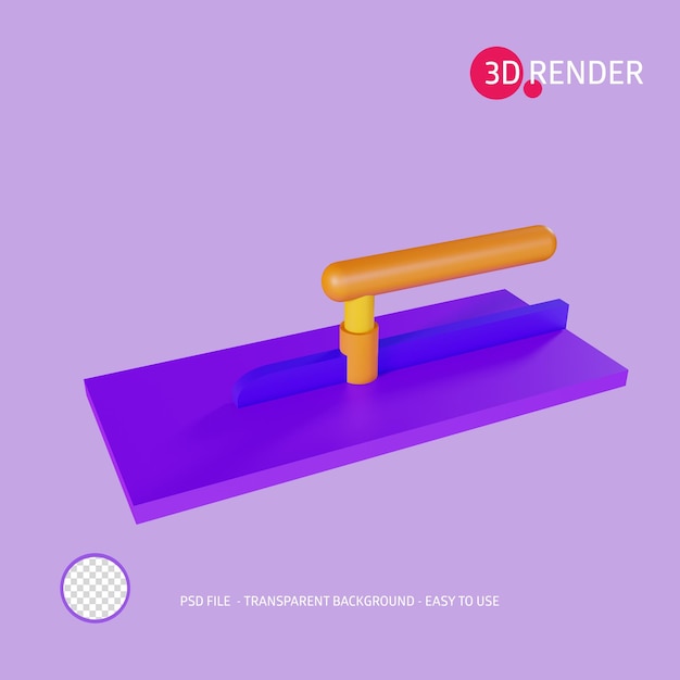 3d render icon troffel